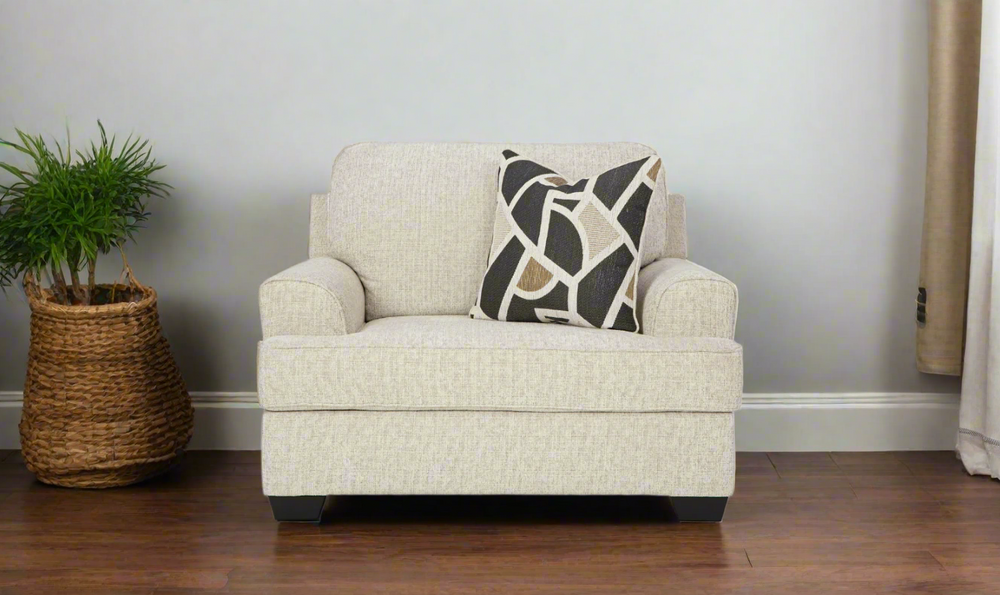 Heartcort Chair and Half in fabric with Single Pillows- Leahyco