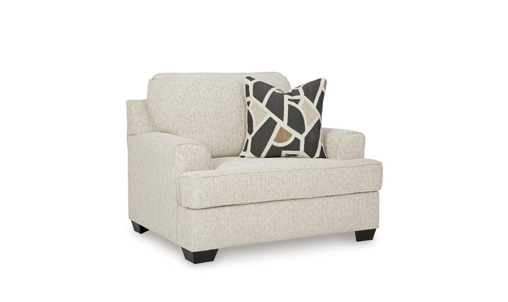 Heartcort Chair and Half in fabric with Single Pillows- Leahyco