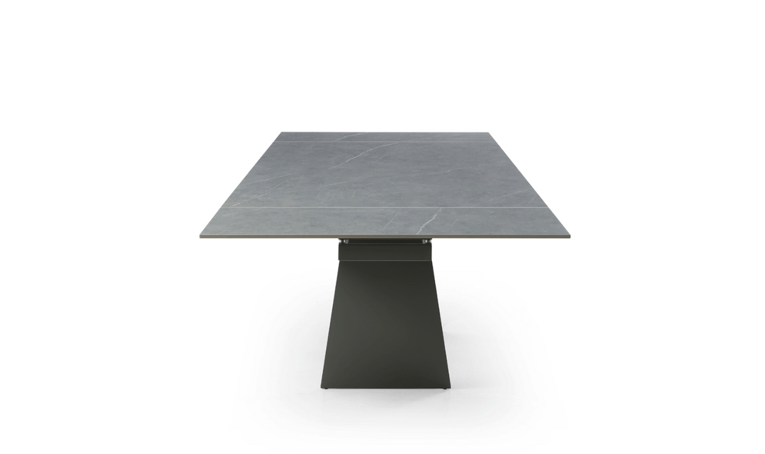 European Ceramic Top Marble Design Extension Dining Table- Leahyco