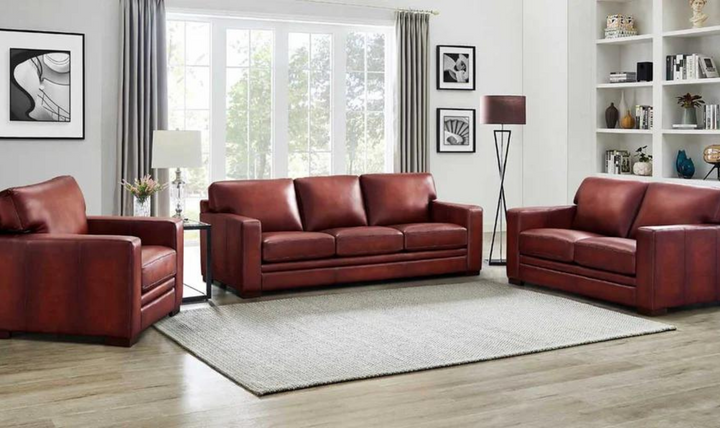 Hydeline Dillon 3-Seater Waxy Pull-up Leather Sofa in Brown