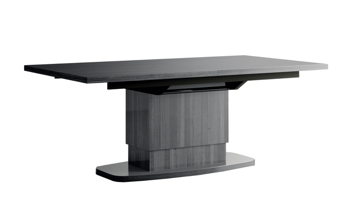 ESF Italia Vulcano Extendable Rectangular Dining Table With Gray Oak Finish- Leahyco