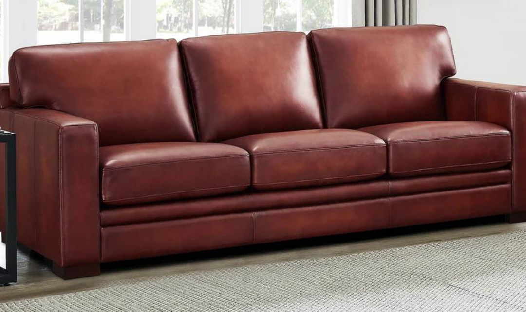 Hydeline Dillon 3-Seater Waxy Pull-up Leather Sofa in Brown