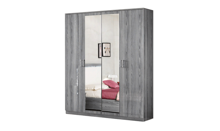 Nicole 4 Door Wardrobe With Mirror- Leahyco