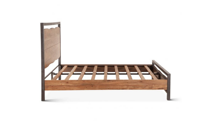 HTD Aspen King/Queen Size Wooden Bed With Deep Walnut Finish