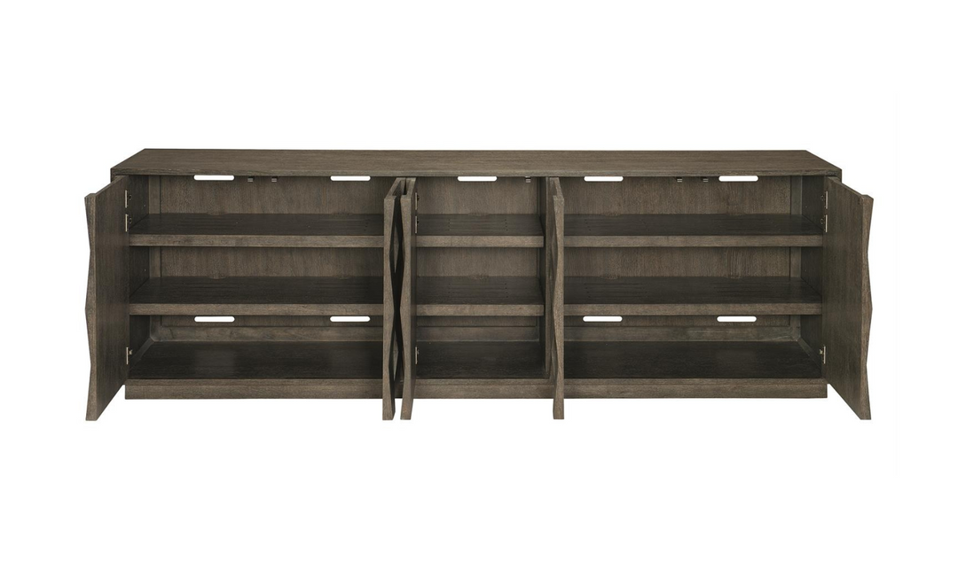 Bernhardt Linea Entertainment Console in Charcoal Finish- Leahyco