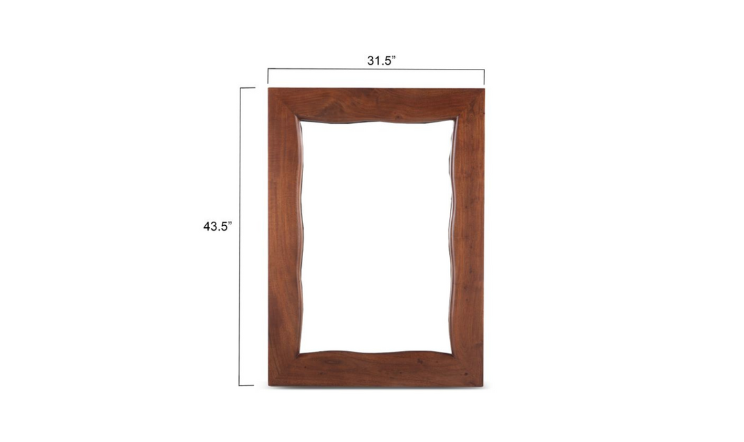 Aspen Portrait Mirror Frame in Walnut Brown- Leahyco