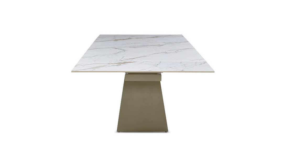 ESF Italia European 83-inch Ceramic Extension Dining Table with Top Marble Design