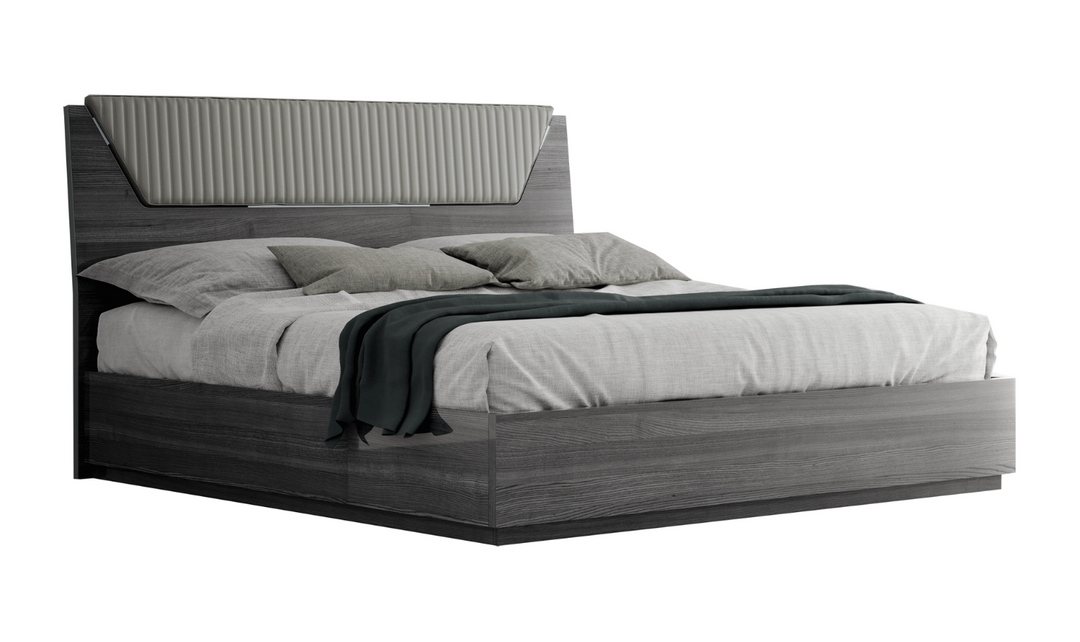 Vulcano Bed In King/Queen Size Bed With High Gloss Finish- Leahyco