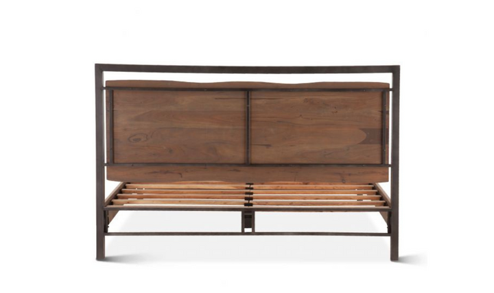 HTD Aspen King/Queen Size Wooden Bed With Deep Walnut Finish