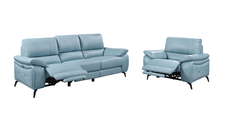 ESF Italia Jake Leather Electric Recliner Living Room Set- Leahyco