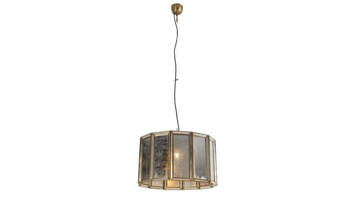 HTD Boho Large Round Pendant With Antique Brass Finish