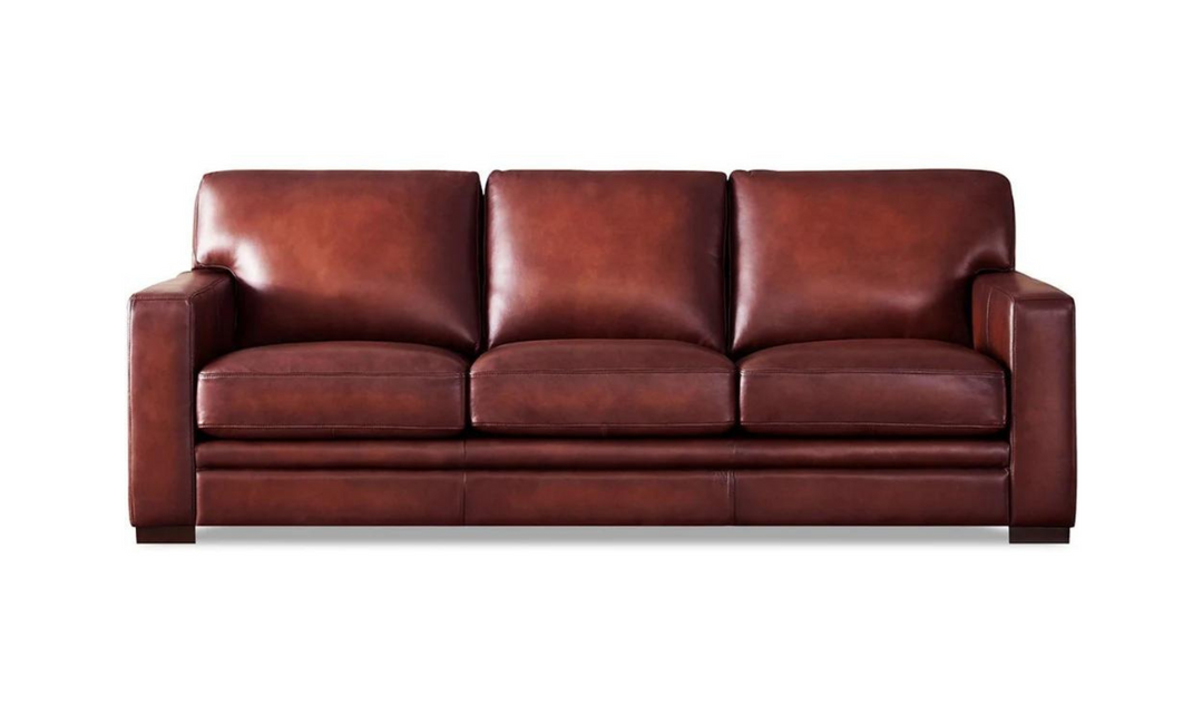 Hydeline Dillon 3-Seater Waxy Pull-up Leather Sofa in Brown