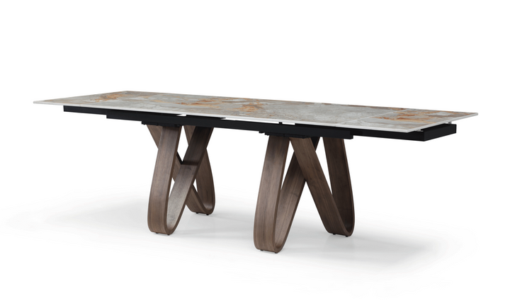 ESF Italia Bruno Extendable Brown Dining Table- Leahyco