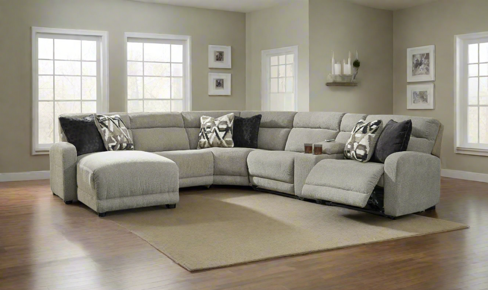 Ashley Colleyville 6-Piece Power Reclining Sectional with Chaise- Leahyco