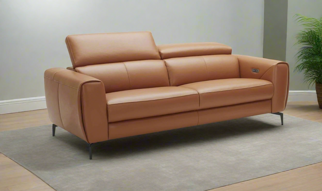 Lorenzo Reclining Premium Italian Leather Motion Sofa- Leahyco