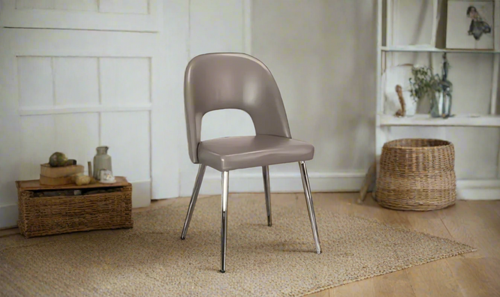 Cramco Mars Side Chair (Set of 2) in Mushroom- Leahyco