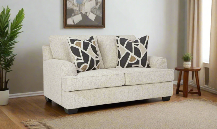 Heartcort Loveseat in fabric with 2 Pillows- Leahyco