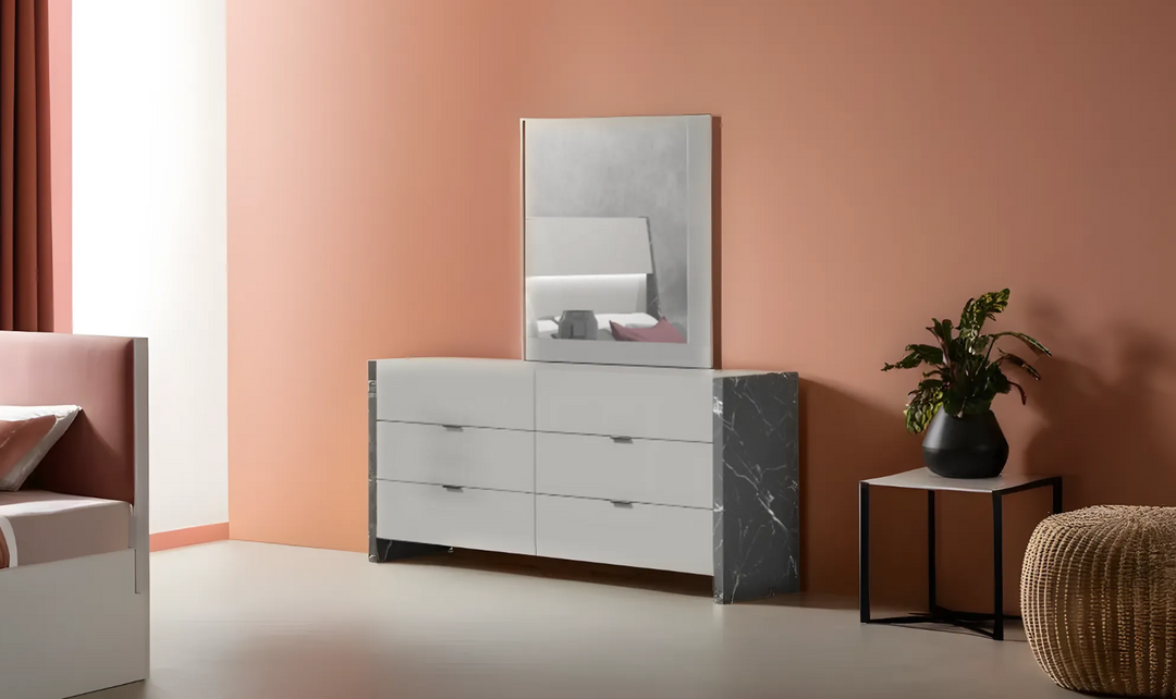 Leahyco Italia Mah Jong Mirror in Gray-Leahyco furniture