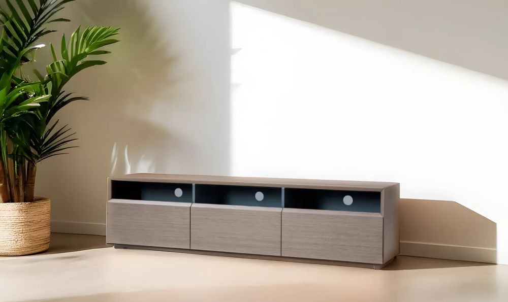 Leahyco Italia Bezier TV Stand with 3-Drawers-Leahyco