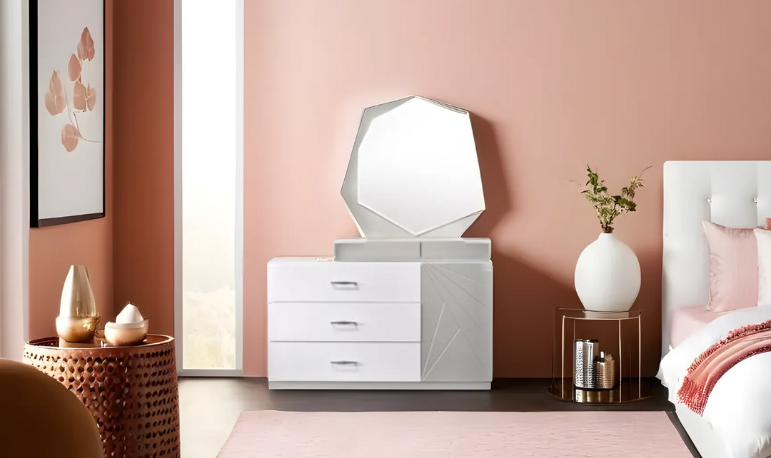 Leahyco Italia Brio 3-Drawers Dresser with Mirror-Leahyco