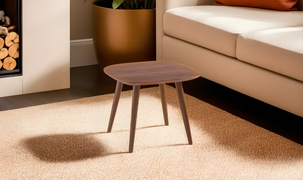 Leahyco Italia Posie Rectangular End Table in Walnut-Leahyco