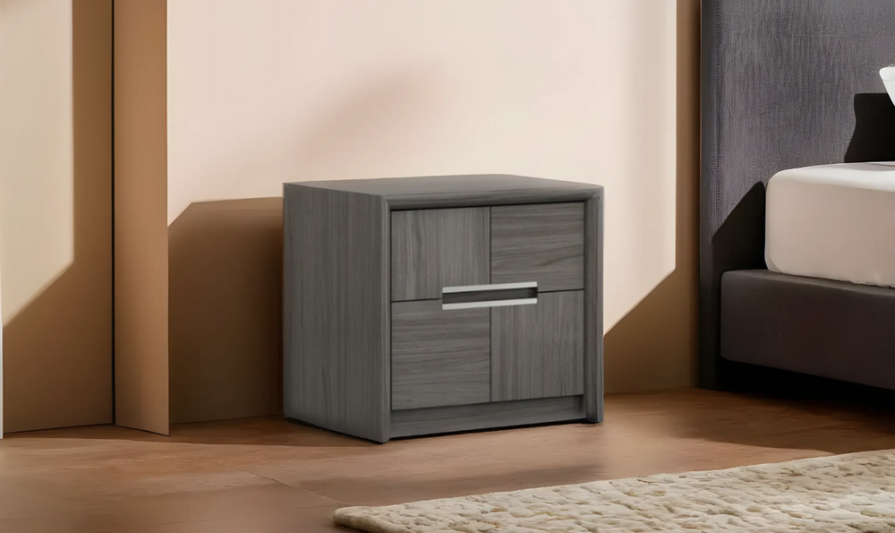 Leahyco Italia Nattier 4-Drawers Nightstand in Chestnut Brown Finish-Leahyco