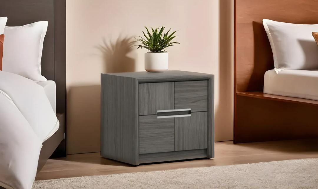 Leahyco Italia Nattier 4-Drawers Nightstand in Chestnut Brown Finish-Leahyco