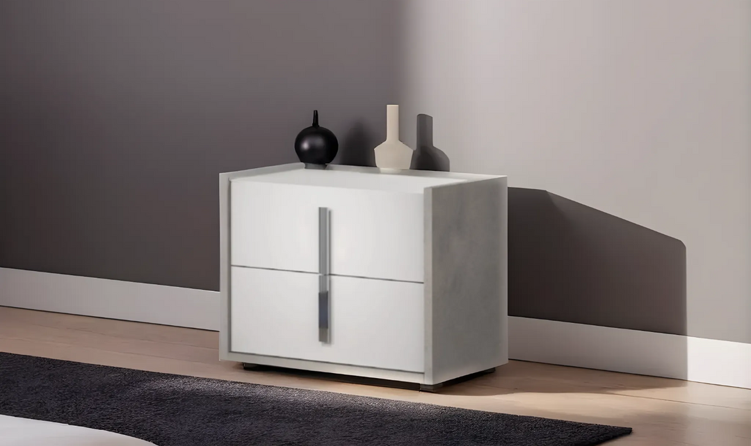 Leahyco Italia Abanico 2 Drawer Modern Nightstand-Leahyco