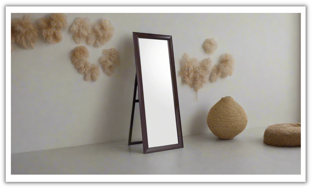 Coaster Furniture Phoenix Standing Mirror in Cappuccino Frame Finish-Leahyco