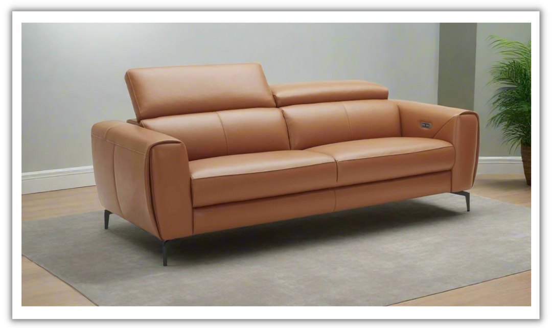 Lorenzo Reclining Premium Italian Leather Motion Sofa- Leahyco