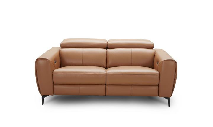 Lorenzo Italian Leather Reclining Loveseat- Leahyco