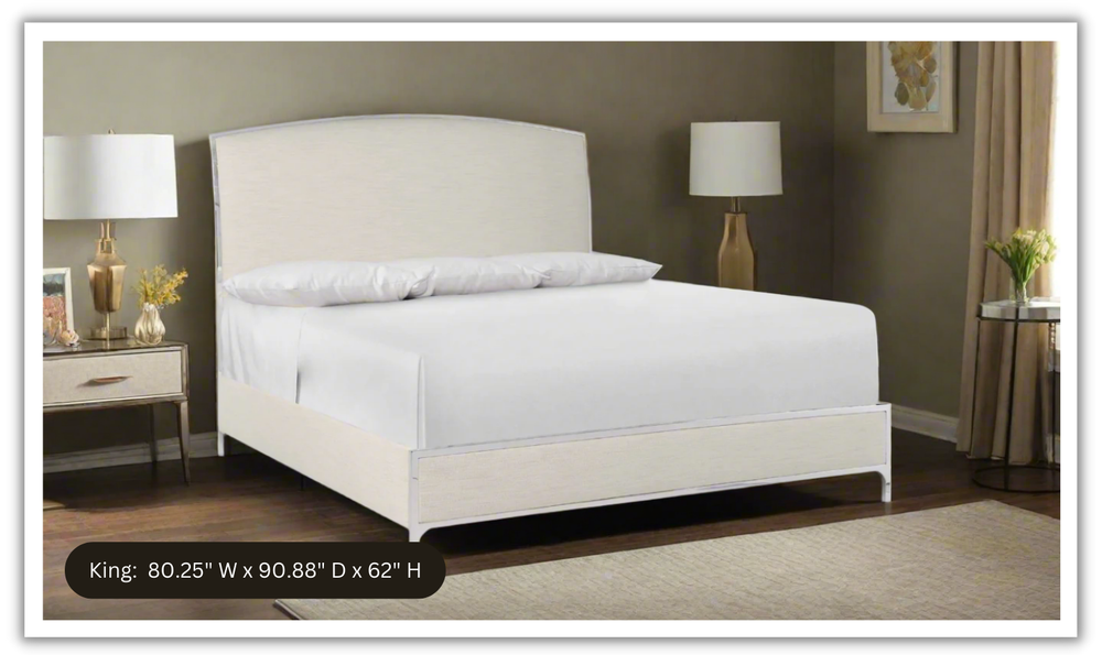 Bernhardt Silhouette Sleigh Headboard Bed with Upholstered Side Rails (King/Queen) - Leahyco