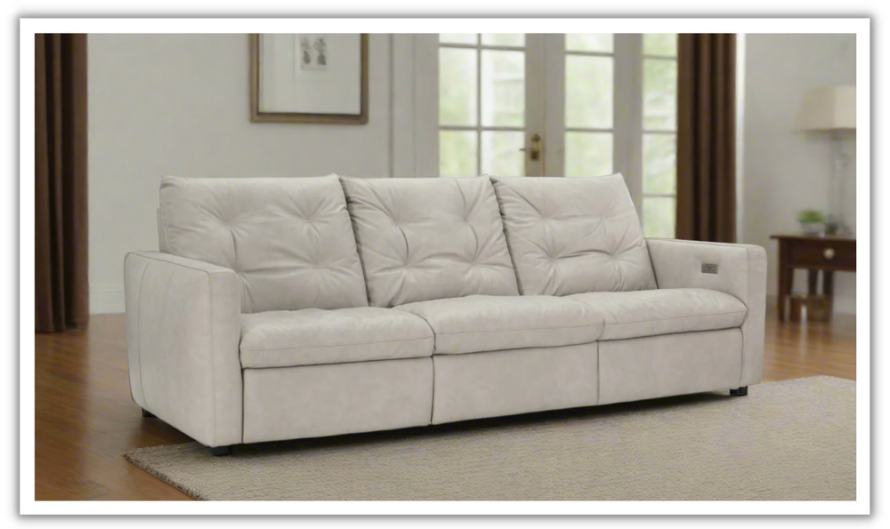 Bernhardt Kaya 3-Seater Leather Power Motion Sofa with USB Port- Leahyco