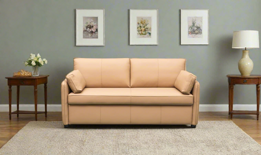 Gio Italia Leahyco Smart 2-Seater Leather Queen Sleeper Sofa