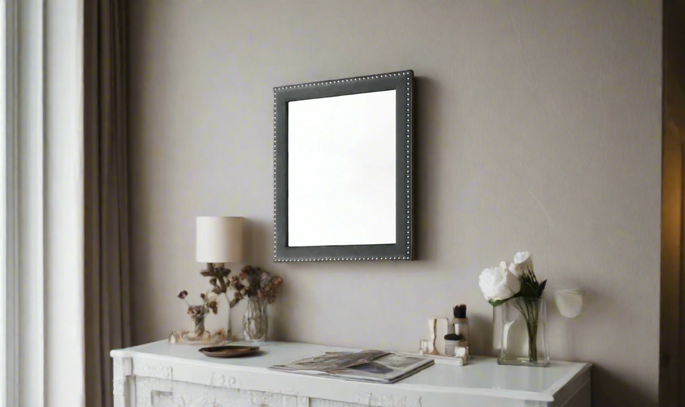 Coaster Furniture Melody Mirror with Velvet Upholstered Frame- Leahyco