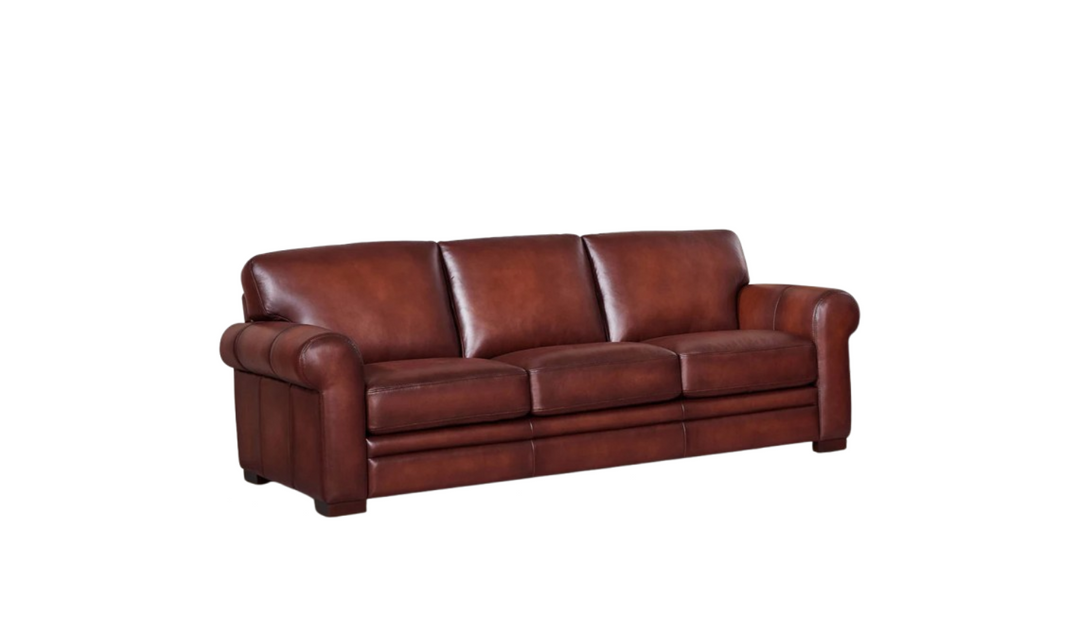 Brookfield 3 Seater Waxy Pull-up Leather Sofa- Leahyco