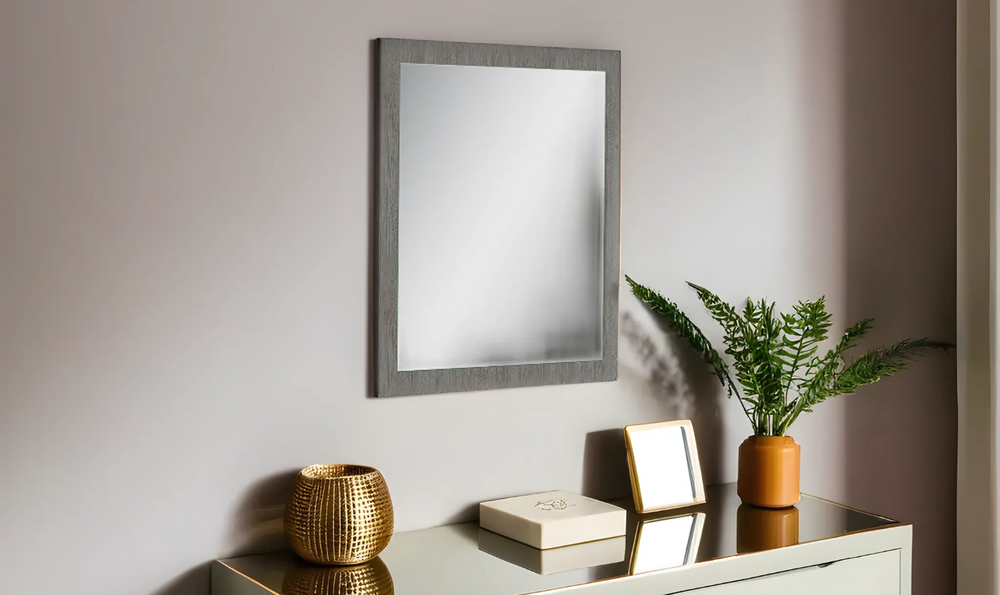 Leahyco Italia Victoria Premium Wooden Mirror In Light Gray - Leahyco