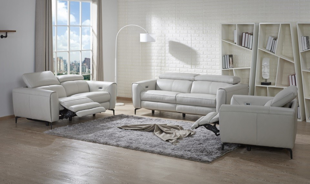 Lorenzo Reclining Premium Italian Leather Motion Sofa- Leahyco