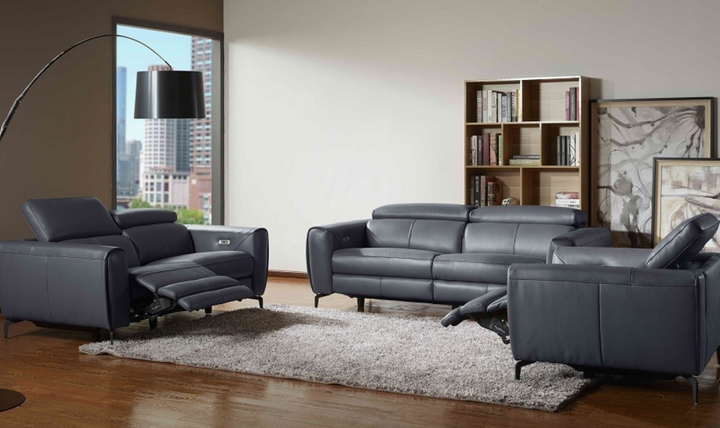 Lorenzo Reclining Premium Italian Leather Motion Sofa- Leahyco