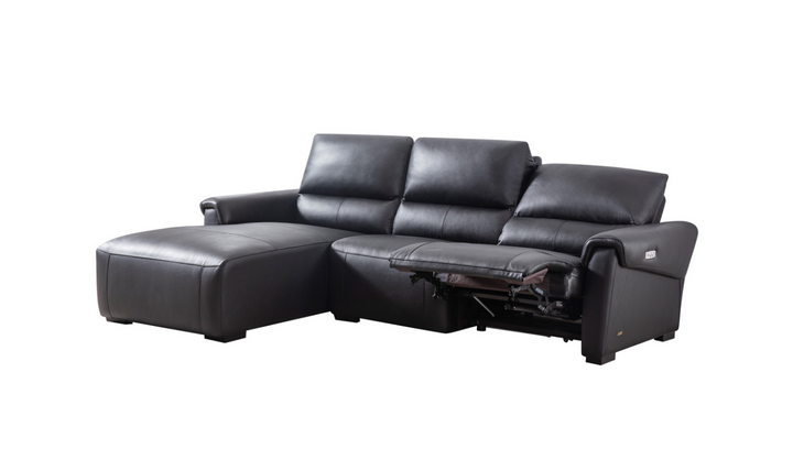 Beverly Hills Maria 3 Seater Leather Electric Recliner Sectional Sofa