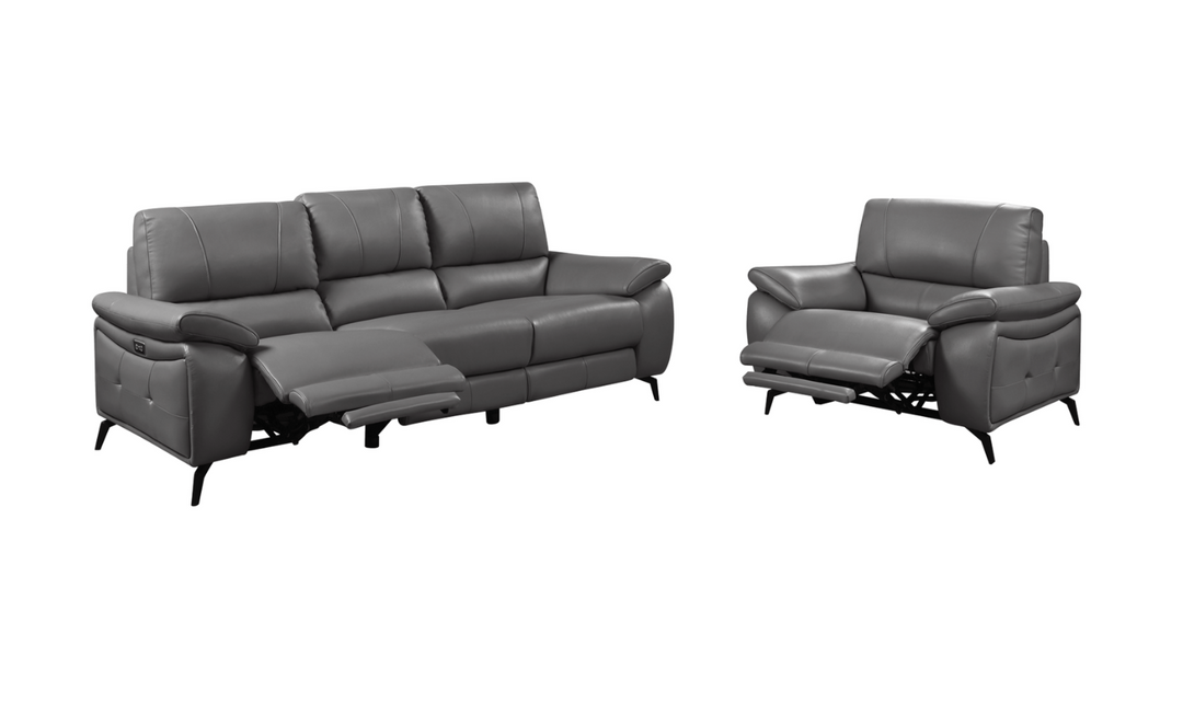 ESF Italia Jake Leather Electric Recliner Living Room Set