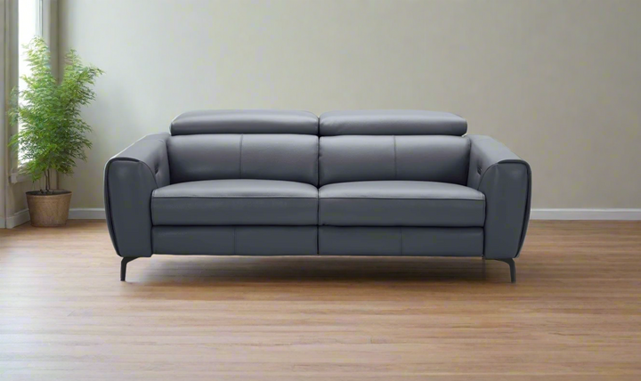 Lorenzo Reclining Premium Italian Leather Motion Sofa- Leahyco