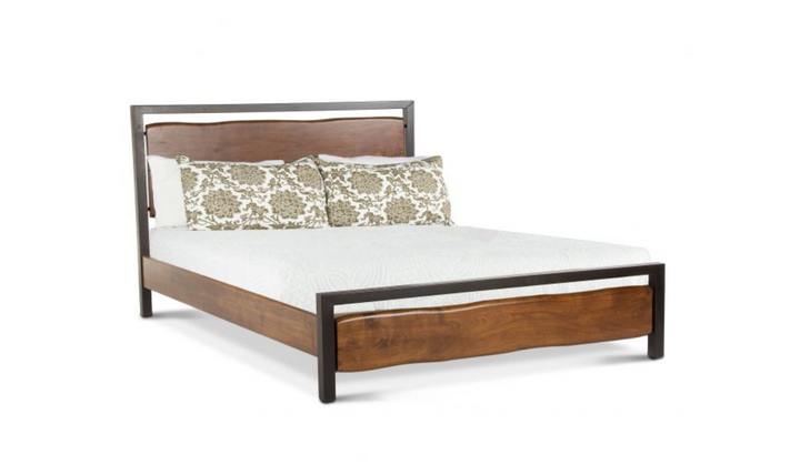 HTD Aspen King/Queen Size Wooden Bed With Deep Walnut Finish