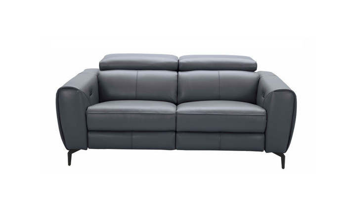 Lorenzo Italian Leather Reclining Loveseat- Leahyco