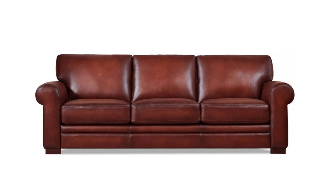 Brookfield 3 Seater Waxy Pull-up Leather Sofa- Leahyco