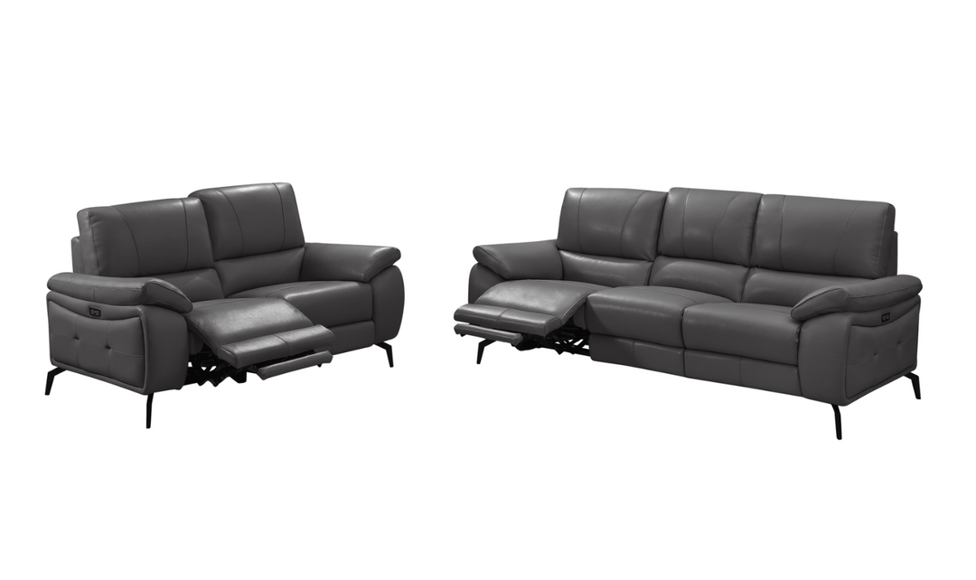 ESF Italia Jake Leather Electric Recliner Living Room Set