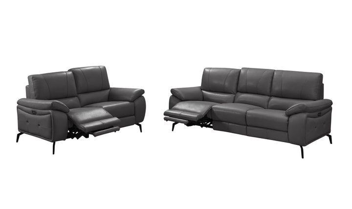 ESF Italia Jake Leather Electric Recliner Living Room Set