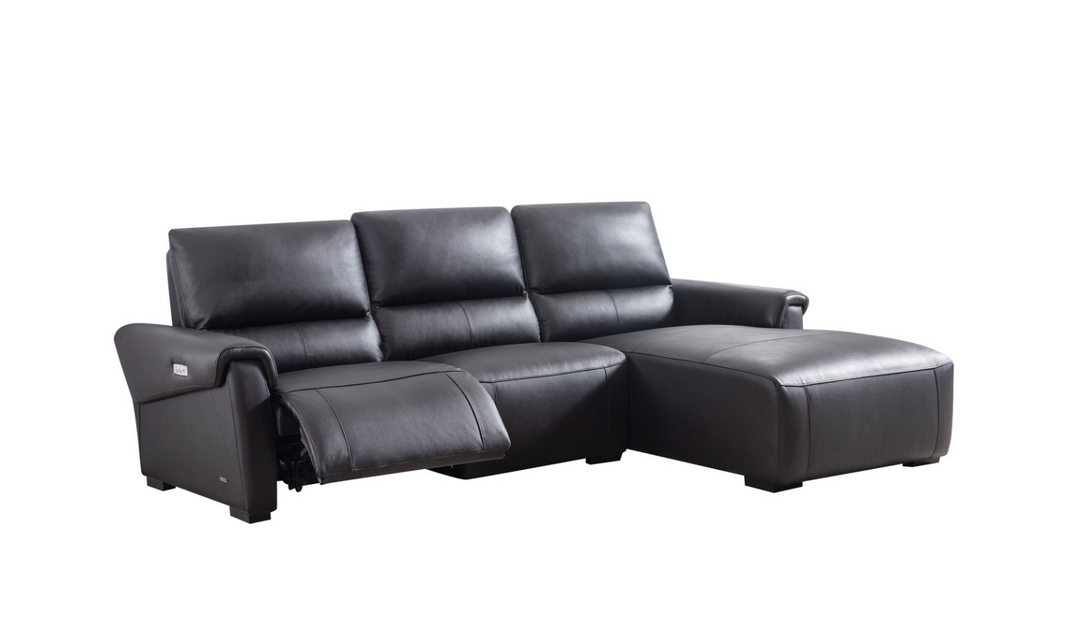 Beverly Hills Maria 3 Seater Leather Electric Recliner Sectional Sofa