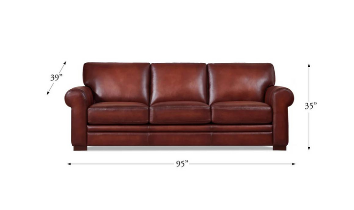 Brookfield 3 Seater Waxy Pull-up Leather Sofa- Leahyco