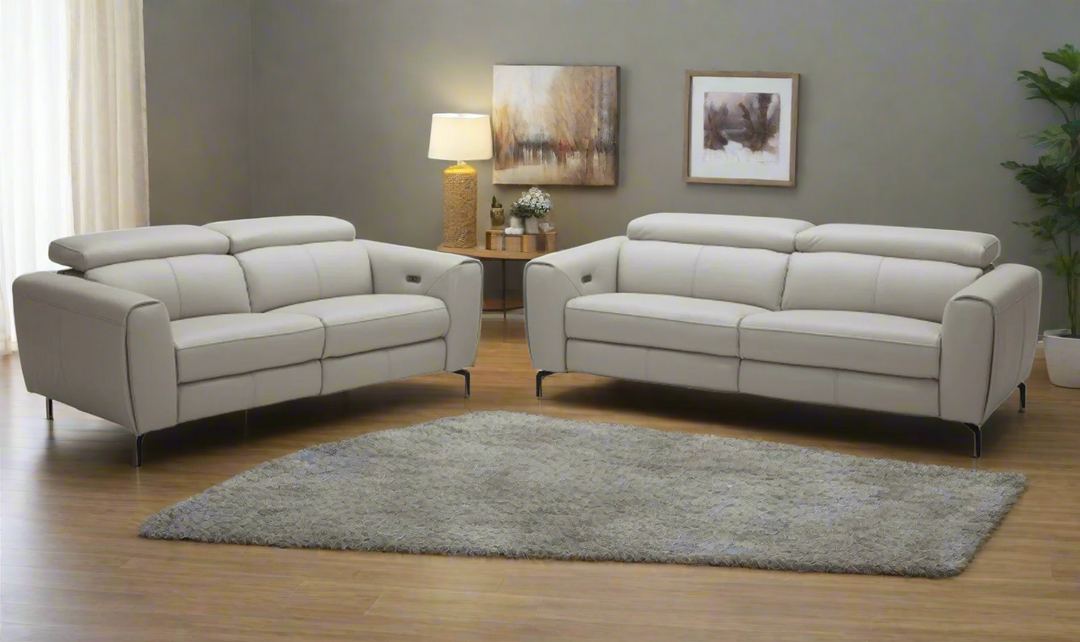 Leahyco Italia Azur Reclining Leather Motion Living Room Set